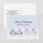 Foto van metallische kerstbalken briefkaart (Voorkant / Achterkant)