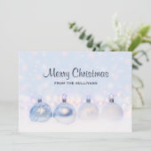 Foto van metallische kerstbalken feestdagenkaart (Staand voorkant)