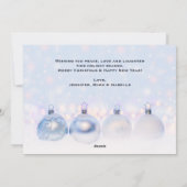 Foto van metallische kerstbalken feestdagenkaart (Achterkant)