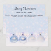 Foto van metallische kerstbalken feestdagenkaart (Voorkant / Achterkant)