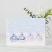 Foto van metallische kerstbalken feestdagenkaart (Staand voorkant)