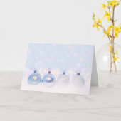 Foto van metallische kerstbalken kaart (Gele Bloem)