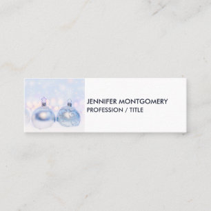 Foto van metallische kerstbalken mini visitekaartje