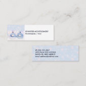 Foto van metallische kerstbalken mini visitekaartje (Voorkant / Achterkant)