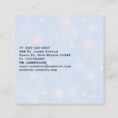 Foto van metallische kerstbalken vierkante visitekaartje (Achterkant)