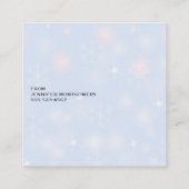 Foto van metallische kerstbalken vierkante visitekaartje (Achterkant)