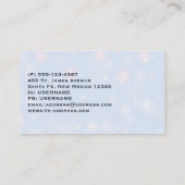 Foto van metallische kerstbalken visitekaartje (Achterkant)