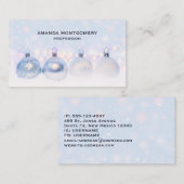 Foto van metallische kerstbalken visitekaartje (Voorkant / Achterkant)