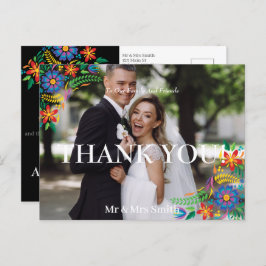 Foto van Mexicaanse bloemen Dank u Briefkaart