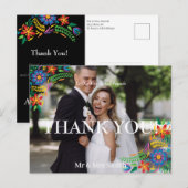 Foto van Mexicaanse bloemen Dank u Briefkaart (Voorkant / Achterkant)