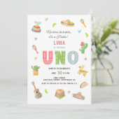 Foto van Mexicaanse kleur Fiesta, eerste verjaarda Kaart (Staand voorkant)