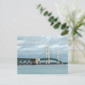 Foto van Michigan Mackinac Bridge Briefkaart (Staand voorkant)