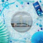 Foto van Michigan Mackinac Bridge Papieren Bordje (Feest)