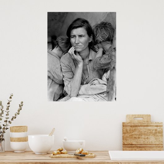 foto van migrantenmoeder poster (Keuken)