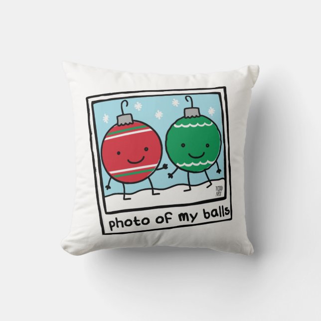 FOTO VAN MIJN BALLETJES Prettig kerstfeest Kussen (Voorkant)