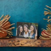 Foto van mijn Cousins Elegant White Script Family Fotoplaat (Zijkant)