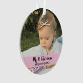 Foto van mijn eerste baby kerst ornament (voorkant)