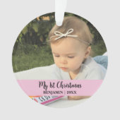 Foto van mijn eerste baby kerst ornament (voorkant)