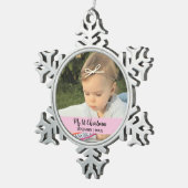 Foto van mijn eerste baby kerst tin sneeuwvlok ornament (Rechts)