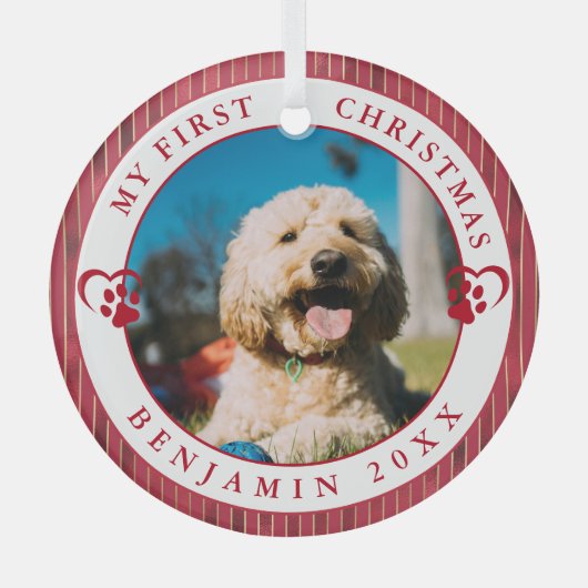 Foto van mijn eerste kerst glas ornament (Voorkant)