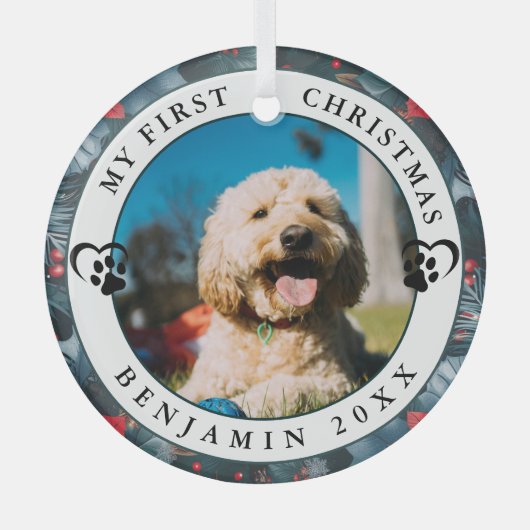 Foto van mijn eerste kerst glas ornament (Voorkant)