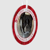 Foto van mijn eerste kerst ornament (voorkant)