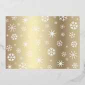 Foto van Mijn eerste kerstcadeautje Snowflakes Rea Folie Feestdagenkaart (Achterkant)