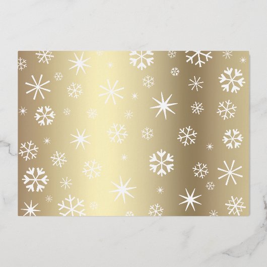 Foto van Mijn eerste kerstcadeautje Snowflakes Rea Folie Feestdagenkaart (Achterkant)