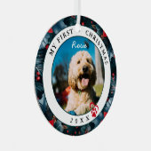 Foto van mijn eerste kersthond metalen ornament (Voorkant Rechts)