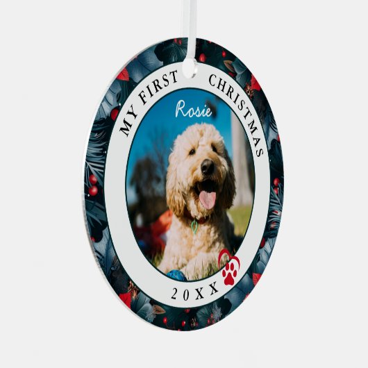 Foto van mijn eerste kersthond metalen ornament (Voorkant Rechts)