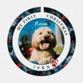 Foto van mijn eerste kersthond metalen ornament (Voorkant)