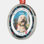 Foto van mijn eerste kersthond metalen ornament (Links)