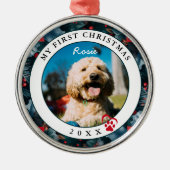 Foto van mijn eerste kersthond metalen ornament (Voorkant)