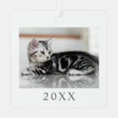 Foto van mijn eerste kersthuisdierkat metalen ornament (Achterkant)