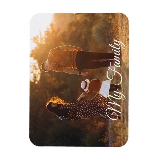 foto van mijn familie met kalligrafie magneet (Verticaal)