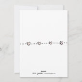 Foto van mijn Valentijn Roos Gold Hearts Feestdagenkaart (Achterkant)