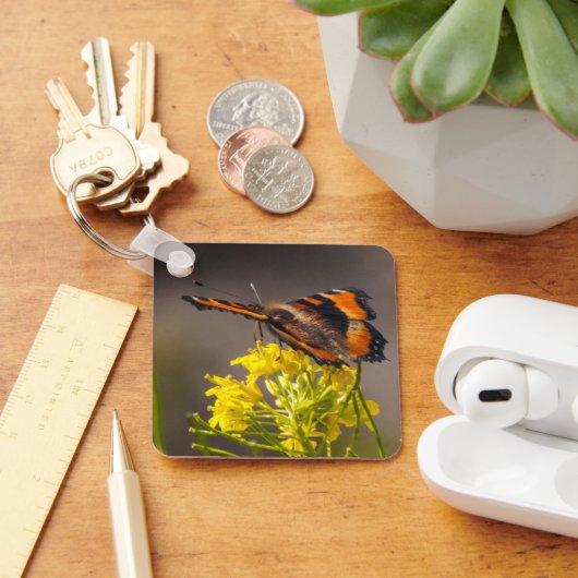 Foto van Milbert's Tortoiseshel Butterfly close-up Sleutelhanger (Bureau)