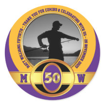 Foto van Milestone Birthday 50th Paars Gold Black