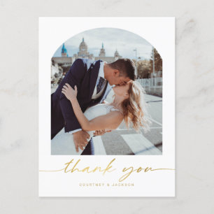 Foto van minimalistisch arch Wedding Hartelijk dan Briefkaart