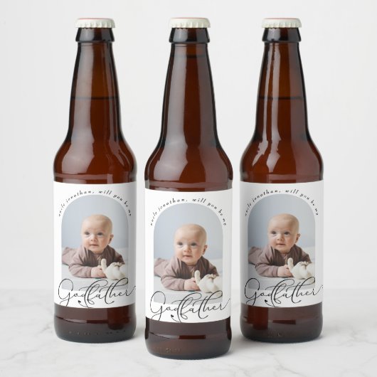 Foto van minimalistisch Godfather-voorstel Bier Etiket (Flessen)