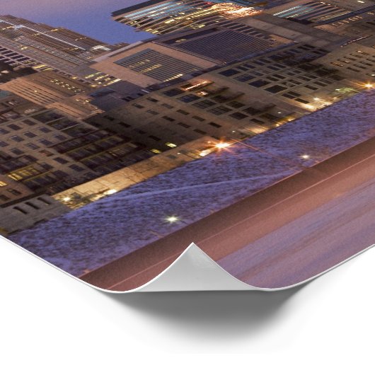 Foto van Minneapolis Minn Skyline | Stone Arch Bri Poster (Hoek)