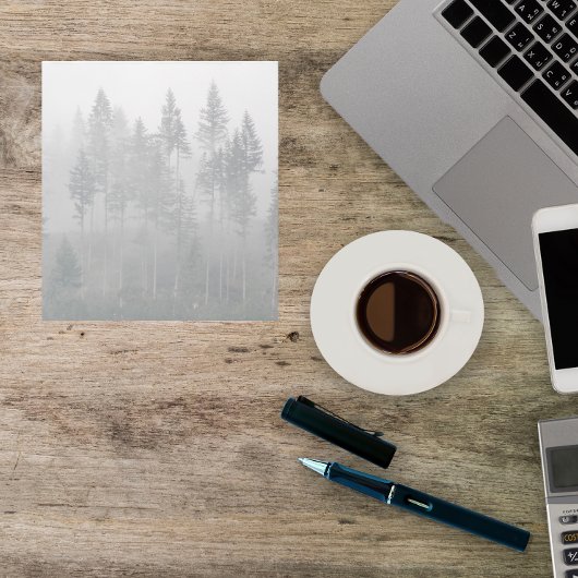 Foto van Misty Evergreen Forest Notitieblok