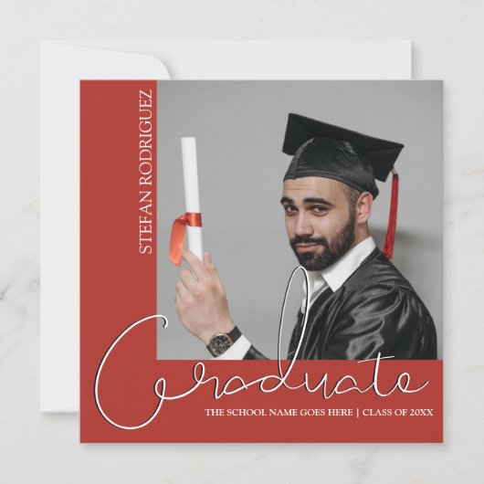 Foto van modern Afstuderen Aankondiging (Voorkant)