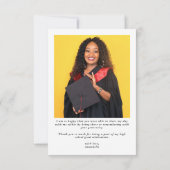 Foto van modern Afstuderen Bedankkaart (Achterkant)