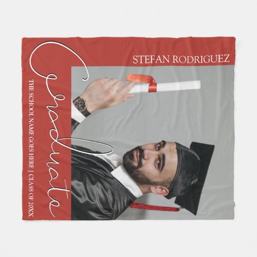 Foto van modern Afstuderen Fleece Deken (Voorkant (Horizontaal))