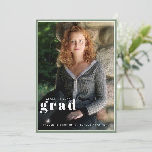 Foto van modern Afstuderen Kaart (Staand voorkant)