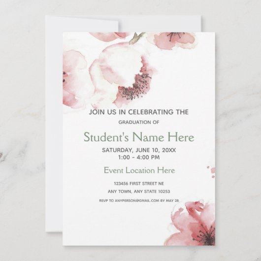 Foto van modern Afstuderen Kaart (Achterkant)