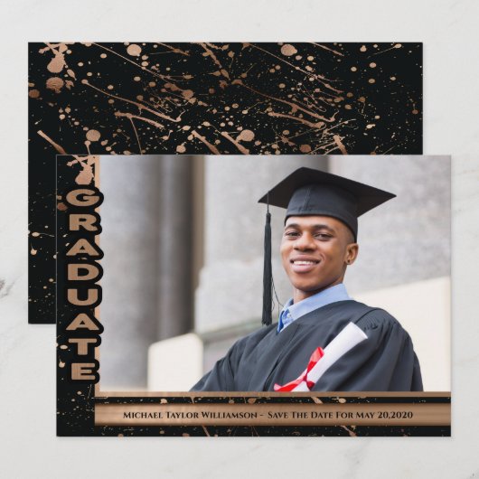 Foto van Modern Afstuderen School Save The Date (Voorkant / Achterkant)