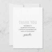 Foto van modern Afstuderen script Bedankkaart (Achterkant)