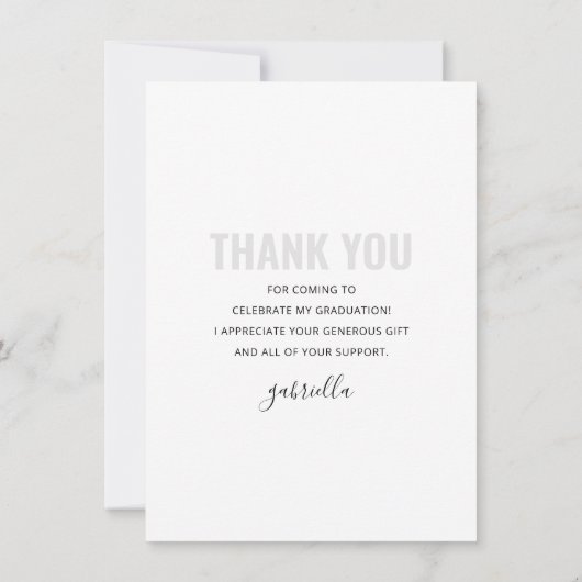 Foto van modern Afstuderen script Bedankkaart (Achterkant)